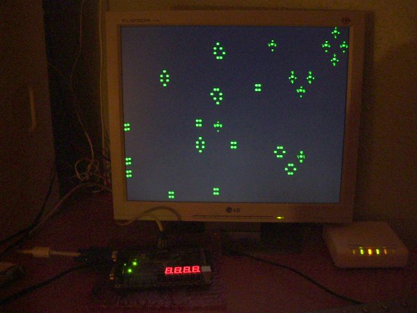 Life on PicoBlaze using VGA80x40 IP core